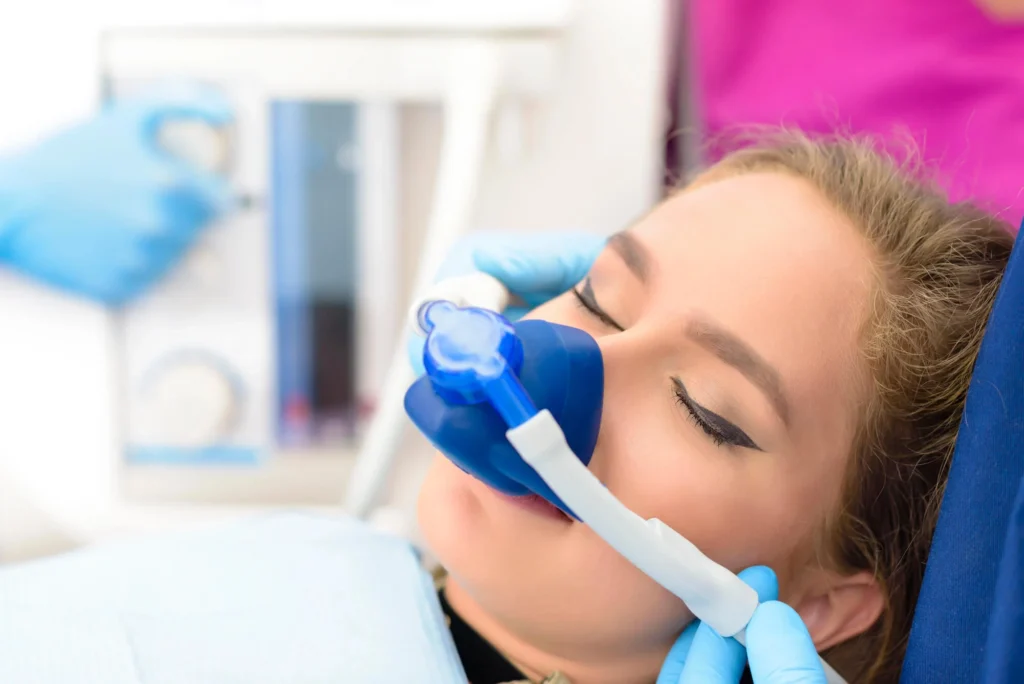 a woman sleeping due to sedation dentistry