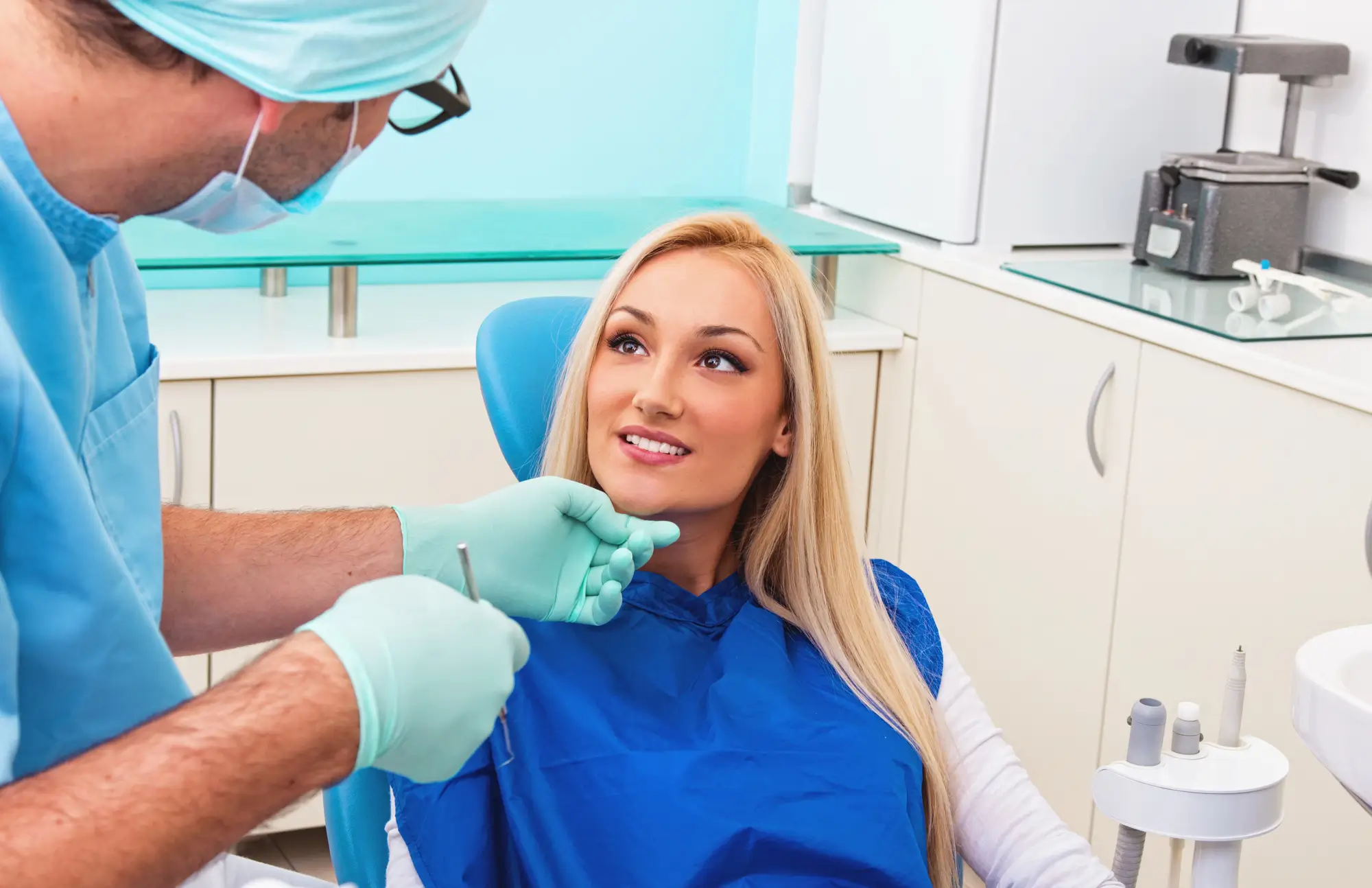 Patient receiving dental care from a dentist on Hiatus Rd